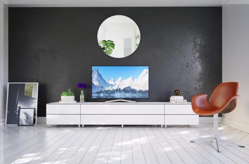 Meuble TV Design 290 cm Epure SALON K2 Verre Bleu Nordic ...