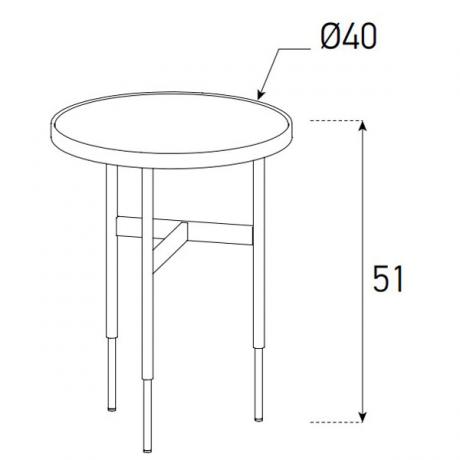 Table d'appoint Sonorous CT-SET-4-B